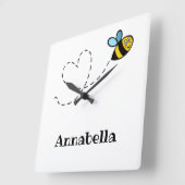 Aangepaste, beige wandklok (Hoek)