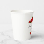 Aangepaste bekers voor weduwpapier met rode rozen (Rechts)