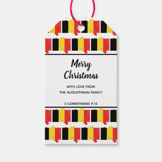 Aangepaste BELGIË-Labels met vlag Cadeaulabel (Voorkant)