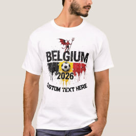 Aangepaste Belgische nationale voetbalploeg fan T-shirt