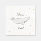 Aangepaste Beluga Whale New Baby Shower Servet (Voorkant)