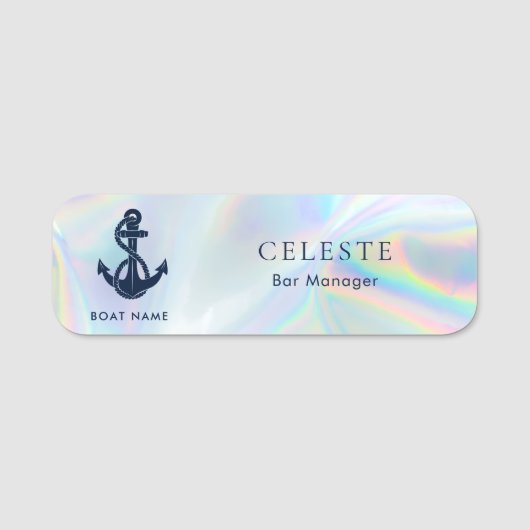 Aangepaste bemanning ankerboot naamplaatje (Voorkant)