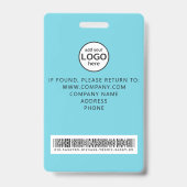 Aangepaste bemanningsbarcode evenement Blauwe Badg Badge (Achterkant)