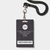 Aangepaste bemanningsbarcode evenement glinsterbad badge (Achterkant met lanyard)