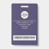 Aangepaste bemanningsbarcode evenementenbadge badge (Achterkant)