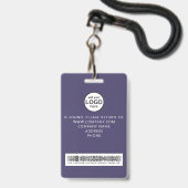 Aangepaste bemanningsbarcode evenementenbadge badge (Achterkant met lanyard)
