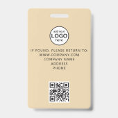 Aangepaste bemanningslid QR-code evenement gouden  Badge (Achterkant)