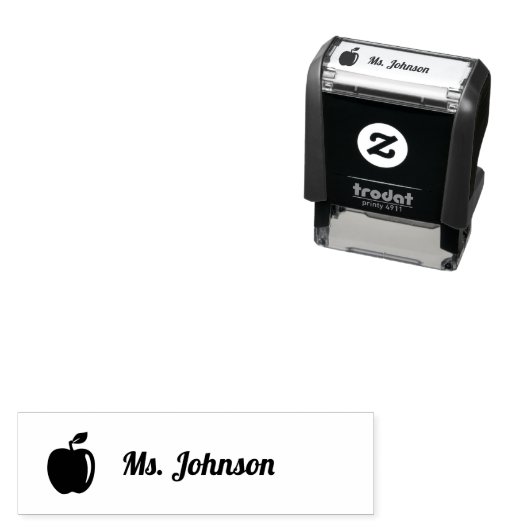 Aangepaste benaming leraar  zelfinktende stempel (In situ)