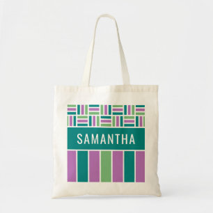 Aangepaste benaming Stripes Pattern-tassen Tote Bag