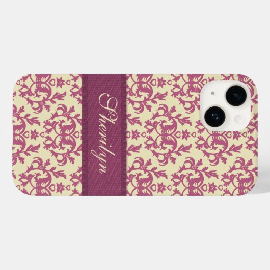 Aangepaste benaming voor dradenroze pink Case-Mate iPhone case (Achterkant (horizontaal))