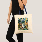 Aangepaste benedenwaterval Yellowstone Van Gogh Kl Tote Bag (Voorkant (product))