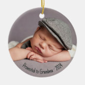 Aangepaste 'Benoemd tot oma' foto Keramisch Ornament (Voorkant)