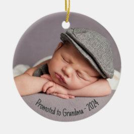 Aangepaste 'Benoemd tot oma' foto Keramisch Ornament