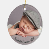 Aangepaste 'Benoemd tot oma' foto Keramisch Ornament (Links)
