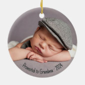 Aangepaste 'Benoemd tot oma' foto Keramisch Ornament (Achterkant)