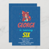 Aangepaste beren verjaardagskaart cartoon uitnodig kaart (Voorkant / Achterkant)