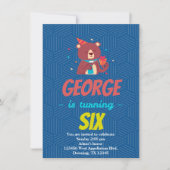 Aangepaste beren verjaardagskaart cartoon uitnodig kaart (Voorkant)