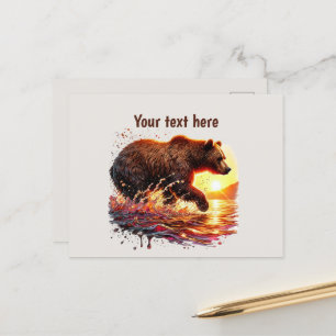 Aangepaste berenliefhebbers briefkaart