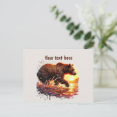 Aangepaste berenliefhebbers briefkaart (Staand voorkant)