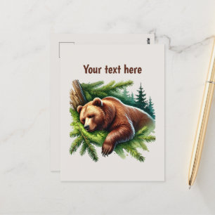 Aangepaste berenliefhebbers briefkaart