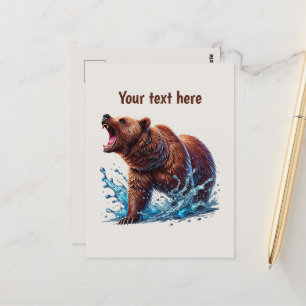 Aangepaste berenliefhebbers knuffel briefkaart