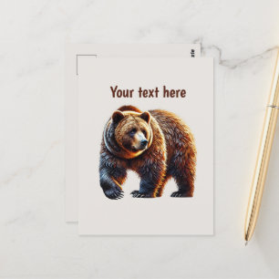 Aangepaste berenliefhebbers knuffel briefkaart