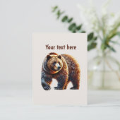 Aangepaste berenliefhebbers knuffel briefkaart (Staand voorkant)