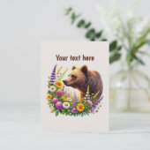 Aangepaste berenliefhebbers schattig briefkaart (Staand voorkant)
