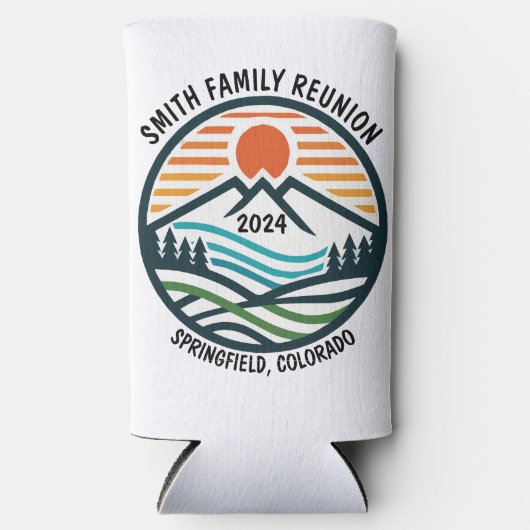 Aangepaste berg- of skireis seltzer blikjeskoeler (Voorkant)