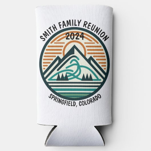 Aangepaste berg- of skireis seltzer blikjeskoeler (Voorkant)