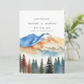 Aangepaste berg zonder foto save the date (Staand voorkant)