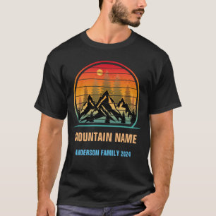 Aangepaste bergen familie kamperen t-shirt