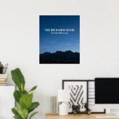 Aangepaste bergscène met familienaam en oprichting poster (Thuiskantoor)
