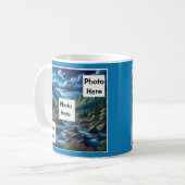 Aangepaste bergscène met foto koffiemok (Voorkant links)