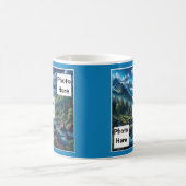 Aangepaste bergscène met foto koffiemok (Center)