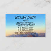 Aangepaste bergtop achtergrond visitekaartje (Achterkant)