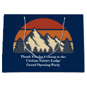 Aangepaste bergzonsondergang Natuur Retreat Blauw Groot Cadeauzakje (Voorkant)