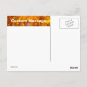Aangepaste Bericht Ansichtkaarten Oranje Herfstbla Briefkaart (Achterkant)
