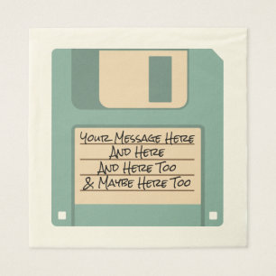 Aangepaste Bericht Computer Floppy Disk Napkins Servet