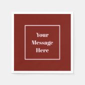 Aangepaste Bericht Cranberry en Licht Roze Partij Servet (Voorkant)