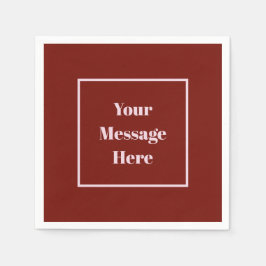 Aangepaste Bericht Cranberry en Licht Roze Partij Servet