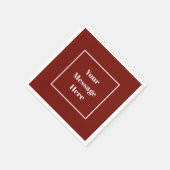 Aangepaste Bericht Cranberry en Licht Roze Partij Servet (Hoek)