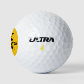 Aangepaste Bericht en Naam Fun Retro Stripboek Golfballen (Logo)