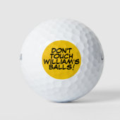 Aangepaste Bericht en Naam Fun Retro Stripboek Golfballen (Voorkant)