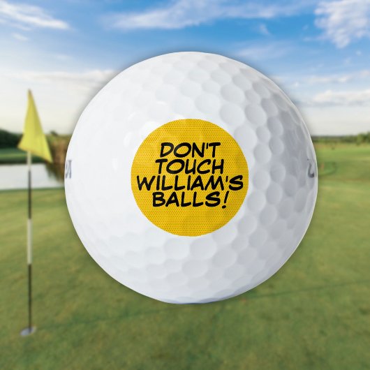 Aangepaste Bericht en Naam Fun Retro Stripboek Golfballen
