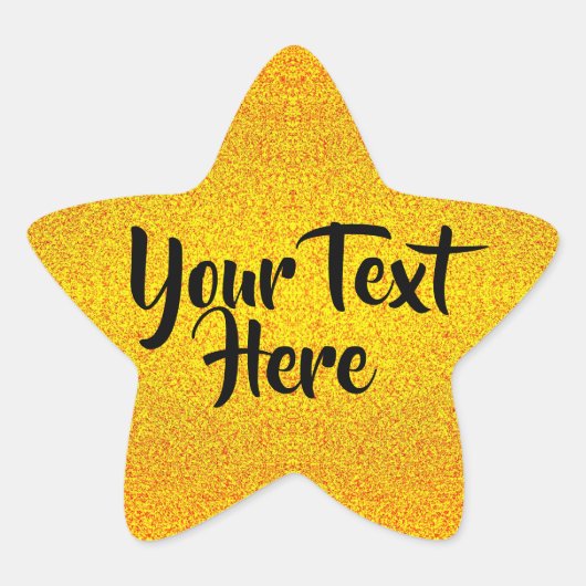 Aangepaste bericht Gouden Ster Award | Glitter Tex Sticker (Voorkant)