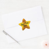 Aangepaste Bericht (Grote Gouden Ster) Grote Glitt Ster Sticker (Envelop)