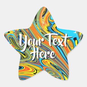 Aangepaste bericht holografische ster Kleurrijke Sticker