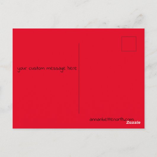 Aangepaste bericht Kerstmis post kaart (Achterkant)