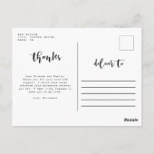 Aangepaste bericht Modern Afstuderen Dank u Briefkaart (Achterkant)